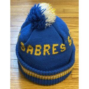 Vintage 80s Buffalo Sabres NHL Hockey Winter Beanie Knit Cap OSFA
